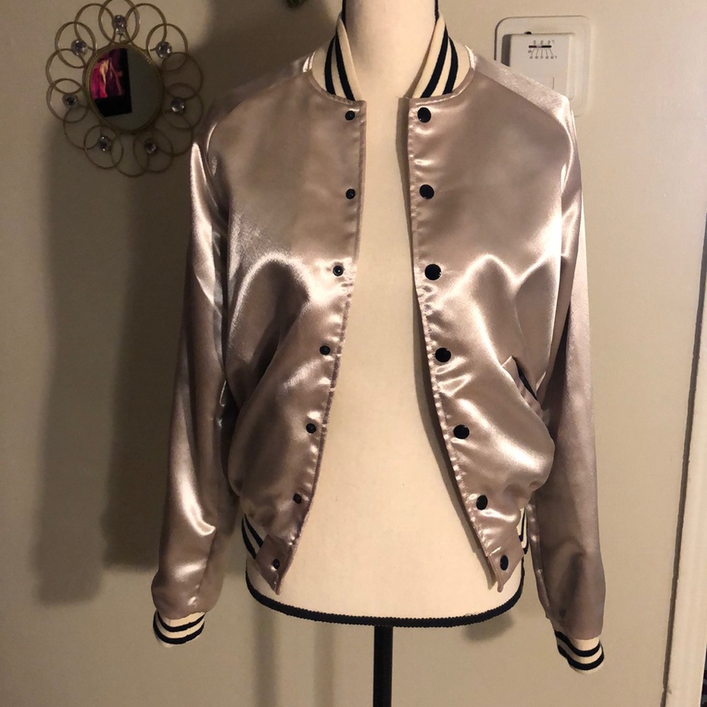 Bowie satin bomber jacket